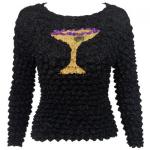 Applique Popcorn - Applique Long Sleeve - Martini Glass