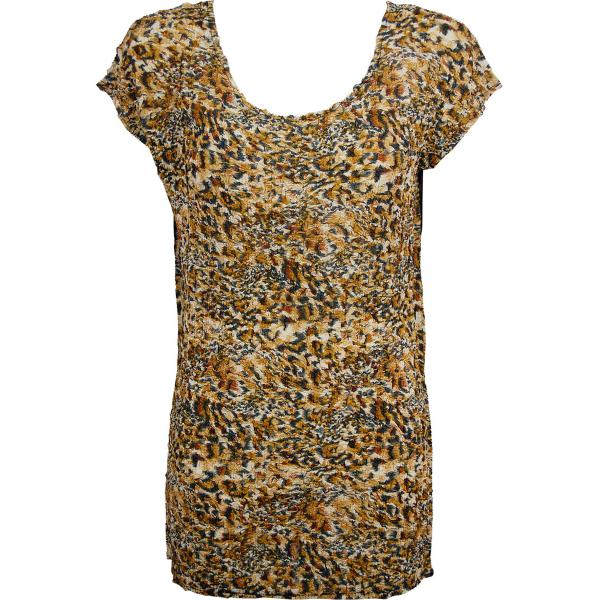 Wholesale 1398 - Magic Crush Georgette - Cap Sleeve Tunics* Leopard Print - One Size  Fits (S-M)