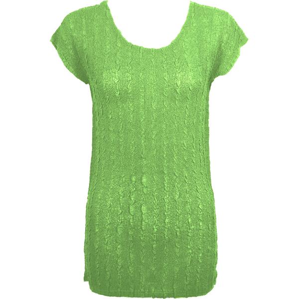 Wholesale 1398 - Magic Crush Georgette - Cap Sleeve Tunics* Solid Lime Plus - One Size Fits (L-XL)