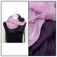 Scarves - Reversible Linen 1336 - Eggplant-Lilac