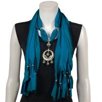 Scarves - Dreamcatcher Pendant - Polyester - Teal Blue