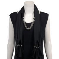 Scarves - Abstract Charms - Jersey Knit - Black