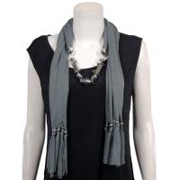 Scarves - Abstract Charms - Jersey Knit - Grey