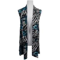 Magic Slinky Vest - Zebra Floral - Teal