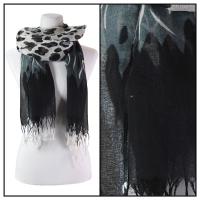 Scarves - Stylized Animal Print 1203 - Black