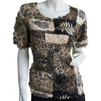 Satin Origami Petal Shirts - Cap Sleeve - Patchwork Jungle