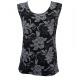 Floral Silver on Black