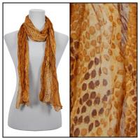 Scarves - Crinkled Snake Print 50960 - Gold