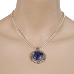 Jewelry - Pendants on Chains - Circle - Lavender