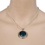 Jewelry - Pendants on Chains - Circle - Seagreen