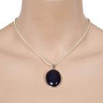 Jewelry - Pendants on Chains - Oval - Black Hematite