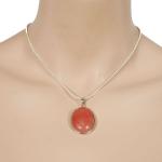 Jewelry - Pendants on Chains - Oval - Coral