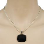 Jewelry - Pendants on Chains - Square Black