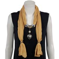 Scarves - Heart Pendant 2 - Jersey Knit - Maize