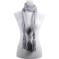 Scarves - Abstract Charms- Jersey Knit - Silver