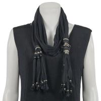 Scarves - Abstract Charms- Jersey Knit - Black