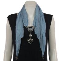Scarves - Hearts on Heart Pendant - Chiffon - Silver