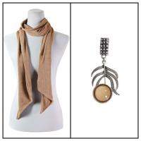 Scarves - Magic Slinky w/ Pendant - Champagne w/ Pendant #395
