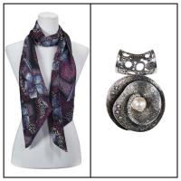 Scarves - Magic Slinky w/ Pendant - Hibiscus Purple w/ Pendant #001