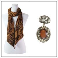 Scarves - Magic Slinky w/ Pendant - Leopard Print w/ Pendant #126