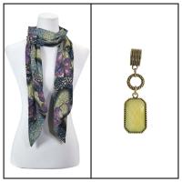 Scarves - Magic Slinky w/ Pendant - Hibiscus Blue w/ Pendant #396