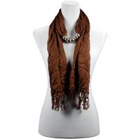 Scarves - Multi Ring Pendant 06 - Brown