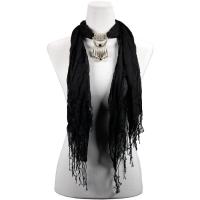Scarves - Art Deco Pendant 05 - Black