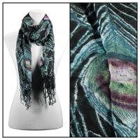 Scarves - Peacock 50851 - Black