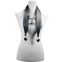 Scarves - Variegated Heart Pendant 069 - Black