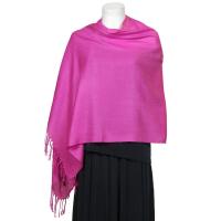 Pashmina Style Shawls - Solid - Hot Pink
