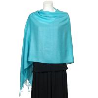 Pashmina Style Shawls - Solid - Aqua