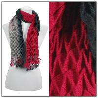Scarves - Pleated Ombre 686 - Red-Black