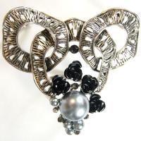 Scarf to Belt Accessory - 101 - Silver-Black