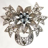 Scarf to Belt Accessory - 103 - Silver-Black