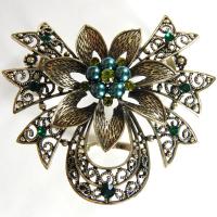 Scarf to Belt Accessory - 103 - Bronze-Seagreen
