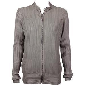 1594 -Diamond Crystal Zipper Sweaters 1594 - Taupe<br> Crystal Zipper Sweater - One Size Fits Most