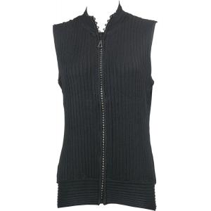 1595 - Diamond Crystal Zipper Sweater Vest 1595 - Black<br> 
Crystal Zipper Sweater Vest - One Size Fits Most