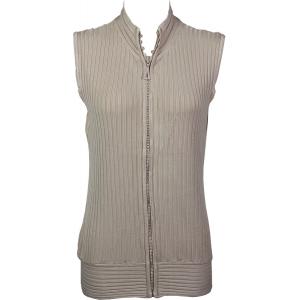 1595 - Diamond Crystal Zipper Sweater Vest 1595 - Champagne<br> Crystal Zipper Sweater Vest - One Size Fits Most