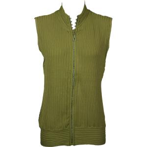 1595 - Diamond Crystal Zipper Sweater Vest 1595 - Green<br> Crystal Zipper Sweater Vest - One Size Fits Most