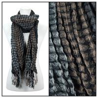 Scarves - Crinkle Checkered 648 - Black
