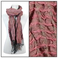 Scarves - Crinkle Checkered 648 - Raspberry