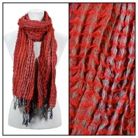 Scarves - Crinkle Checkered 648 - Red