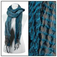 Scarves - Crinkle Checkered 648 - Teal