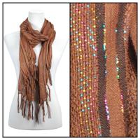 Scarves - Metallic Striped 3114 - Brown
