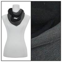 Infinity Scarves - Two-Tone 207 - Black-Grey