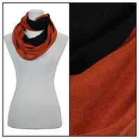 Infinity Scarves - Two-Tone 207 - Black-Orange