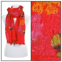 Scarves - Flower Pom Pom 2013 - Red