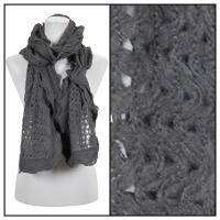 Scarves - Scalloped Edge Mohair Style  4069 - Grey