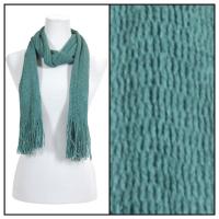 Scarves - Crochet Mesh Tubed 4073 - Green