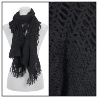 Scarves - Crochet Fishnet Tubed 4083 - Black
